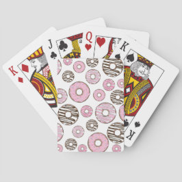Mönster om Donuts, Rosa Donuts, vita Donuts Casinokort