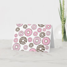 Mönster om Donuts, Rosa Donuts, vita Donuts