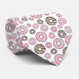 Mönster om Donuts, Rosa Donuts, vita Donuts Slips
