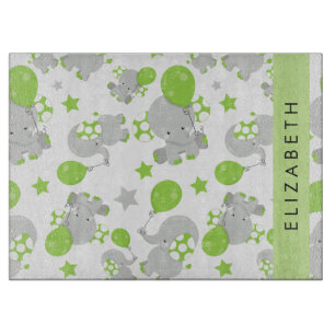 Mönster om elefanter, Cute Elephants, ditt namn