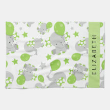 Mönster om elefanter, Cute Elephants, ditt namn
