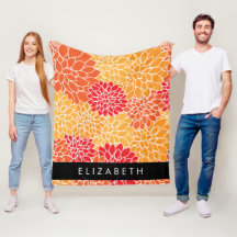 Mönster, Orange Dahlia, ditt namn