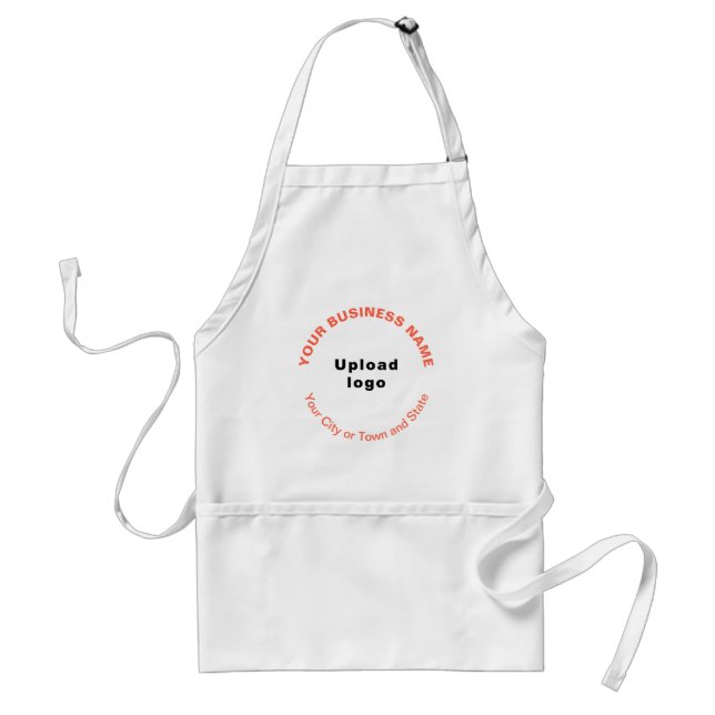Mönster Orange Färg Brandtexten om Apron Förkläde (Framsidan)