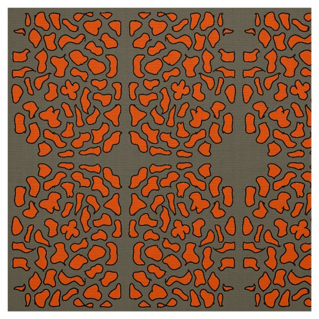 mönster orange och bruna färg tyg (Provkarta)