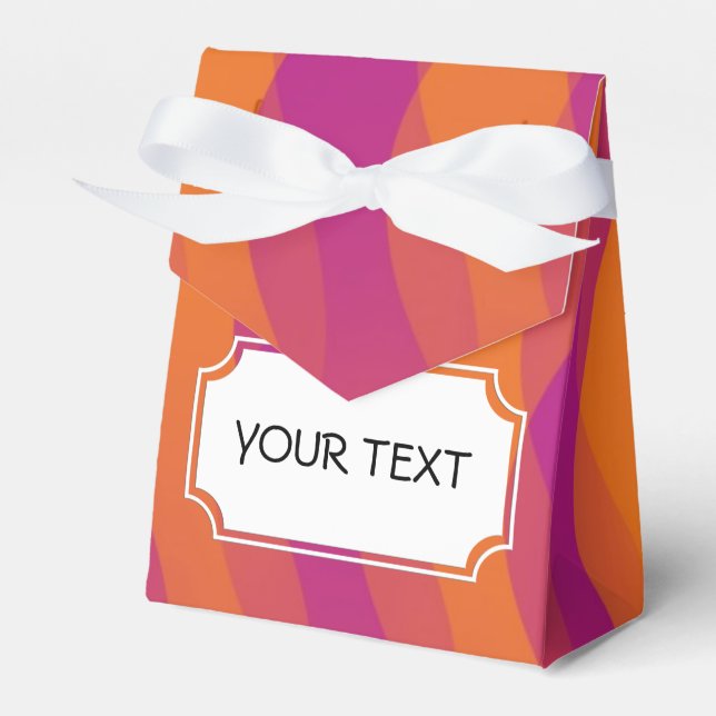 Mönster - orange violett + din text presentaskar (Framsidan Sidan)