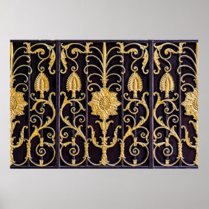 Mönster på metalliska grind poster