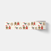 Mönster på pepparkaksliknande julpapper