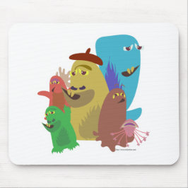 Monster Pals Cute CreatFriends Tecknad Art Musmatta