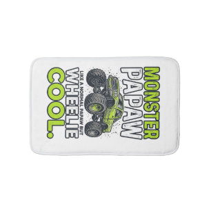 Monster Papaw Wheelie Cool Rolig Monster Truck Des Badrumsmatta