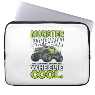 Monster Papaw Wheelie Cool Rolig Monster Truck Des Laptop Fodral
