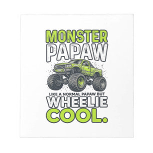 Monster Papaw Wheelie Cool Roligt Monster Truck De Anteckningsblock