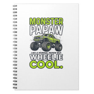 Monster Papaw Wheelie Cool Roligt Monster Truck De Anteckningsbok