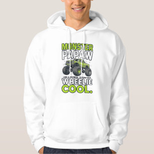 Monster Papaw Wheelie Cool Roligt Monster Truck De Hoodie