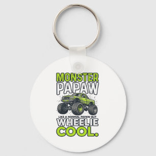 Monster Papaw Wheelie Cool Roligt Monster Truck De Nyckelring