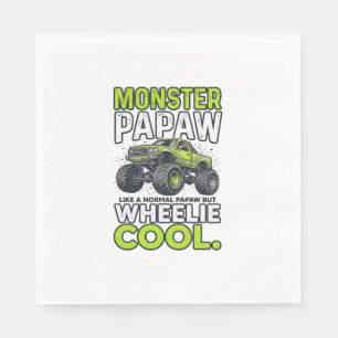 Monster Papaw Wheelie Cool Roligt Monster Truck De Pappersservett
