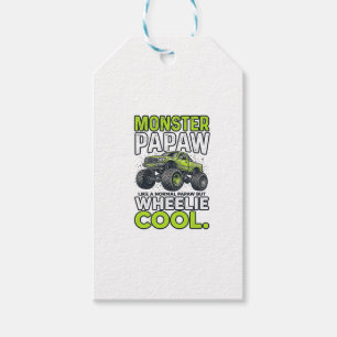Monster Papaw Wheelie Cool Roligt Monster Truck De Presentetikett