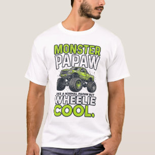 Monster Papaw Wheelie Cool Roligt Monster Truck De T Shirt