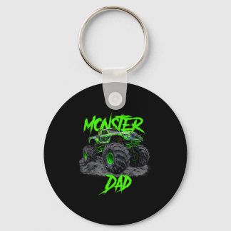 Monster pappa lastbil familj matchande nyckelring