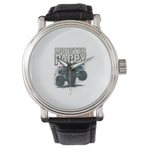 Monster Pappy Monster Truck Retro Vektor Design_ Armbandsur