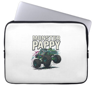 Monster Pappy Monster Truck Retro Vektor Design_ Laptop Fodral
