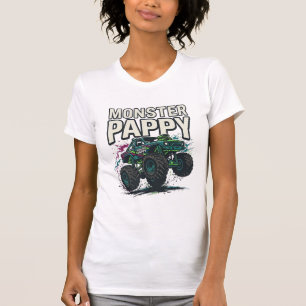 Monster Pappy Monster Truck Retro Vektor Design_ T Shirt