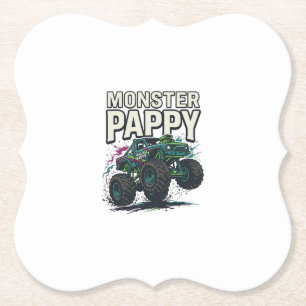 Monster Pappy Monster Truck Retro Vektor Design_ Underlägg Papper
