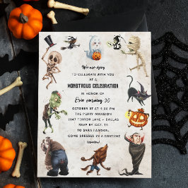 Monster Party-inbjudan - Monstrous Halloween Inbjudningar
