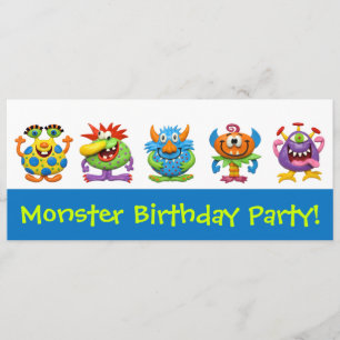 Monster Party Inbjudningar