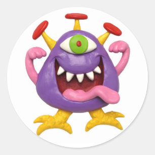 Monster Party Runt Klistermärke