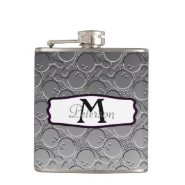 Mönster Personalizable för bowlingklotChrom Look Fickplunta