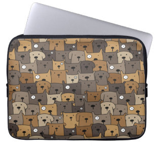 Mönster Pets Cute Hundar Älskare Laptop Fodral