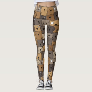 Mönster Pets Cute Hundar Älskare Leggings