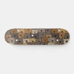 Mönster Pets Cute Hundar Älskare Mini Skateboard Bräda 18,5 Cm