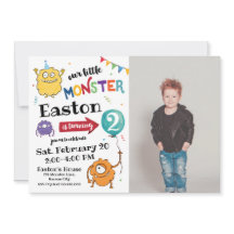 Monster Photo Birthday-inbjudan