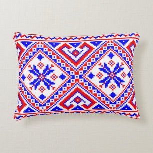 Mönster Pillow för den ukrainska folkgruppen Prydnadskudde