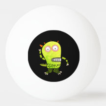 MONSTER PINGPONGBOLL MED SPECIALTILLVERKAT MONOGRA