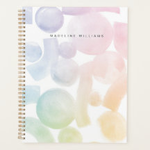 Mönster-planerare med Namn med flytande vattenfärg