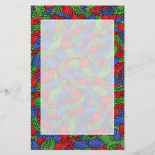 Mönster - primära färger som bygger kvarter brevpapper