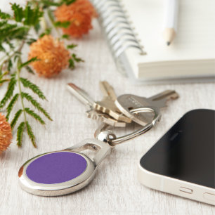 Monster Purple Oval Metall Nyckelring