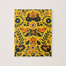 MÖNSTER PUZZLE i folkkonstnärlig design Pussel