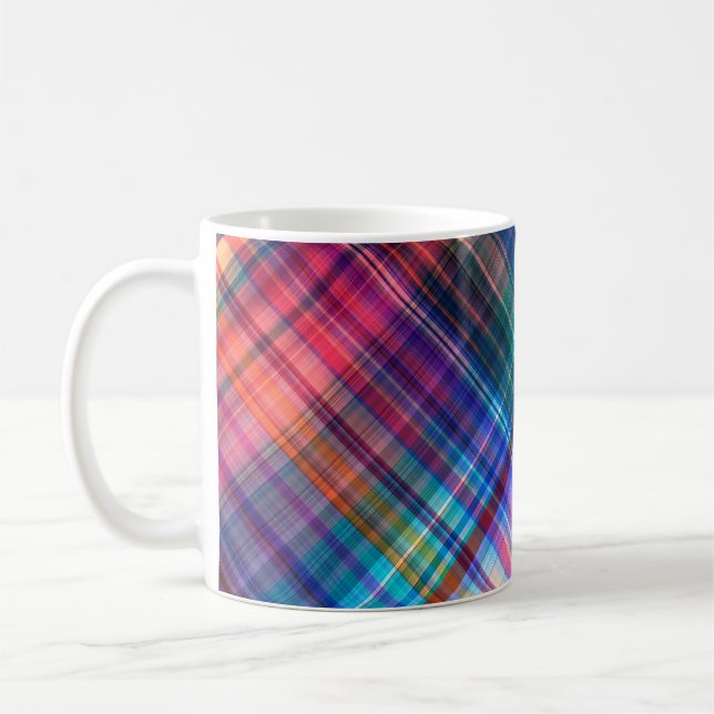 mönster rainboba med konturformsgeometrisk diagona kaffemugg (Vänster)