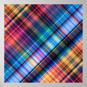 mönster rainboba med konturformsgeometrisk diagona poster