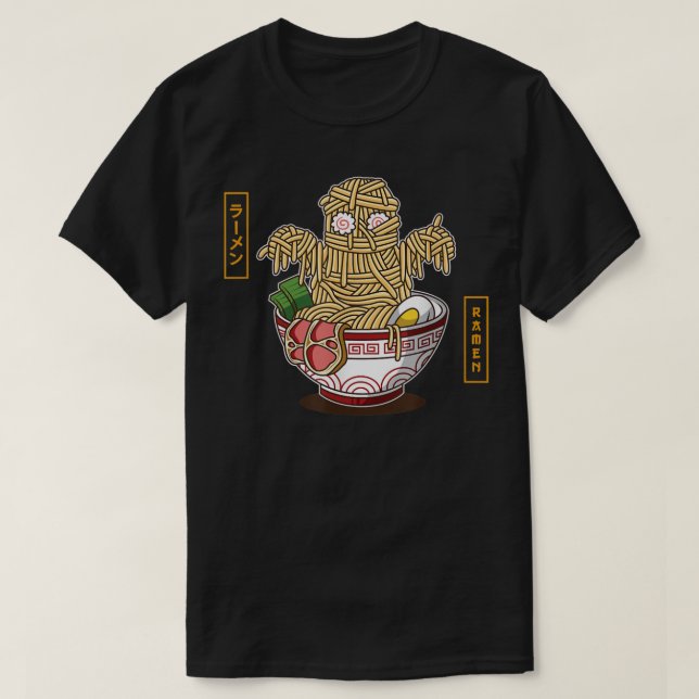 Monster Ramen Costume Berömd Japan Noodles Funny R T Shirt (Design framsida)
