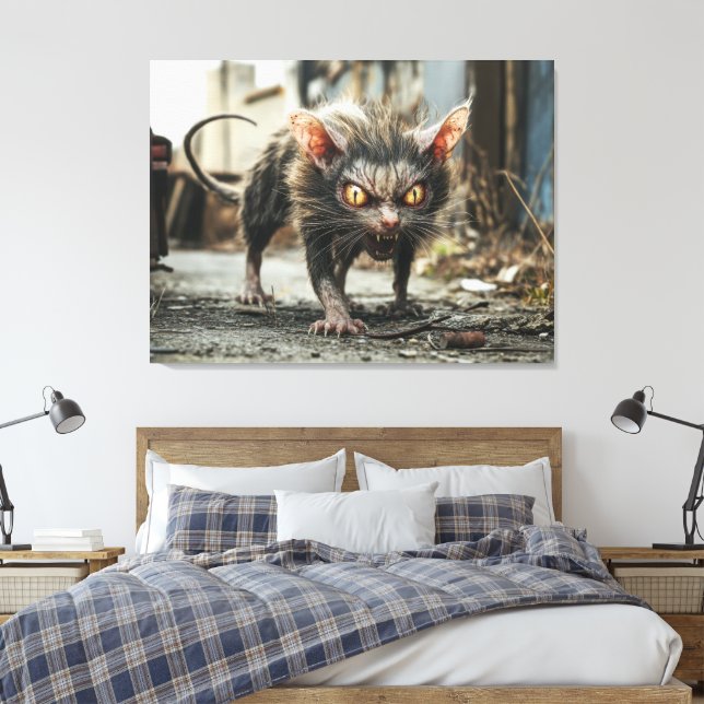 Monster råtta  canvastryck (Insitu (sovrum))