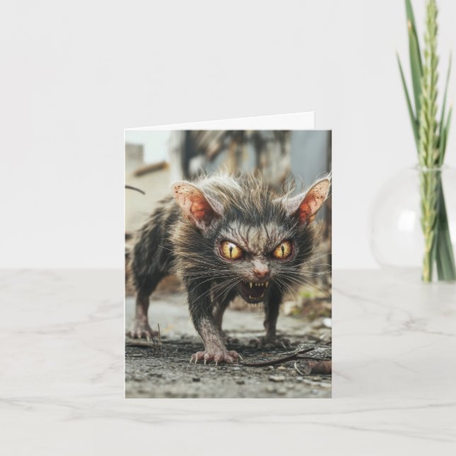 Monster råtta  helgkort (Framsida)