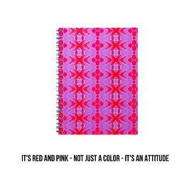 Mönster Red and Rosa Art nouveau bärbara dator Anteckningsbok