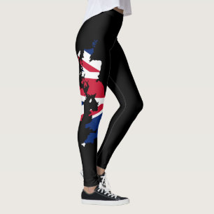 MÖNSTER Red Blue Union Womens Leggings