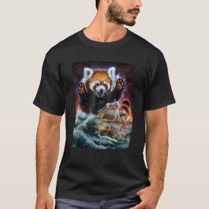 Monster Red Panda as Kraken Attack a Krig Frakt vi T Shirt