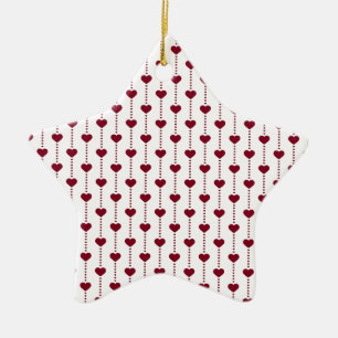 Mönster/Röda örter Julgransprydnad Keramik