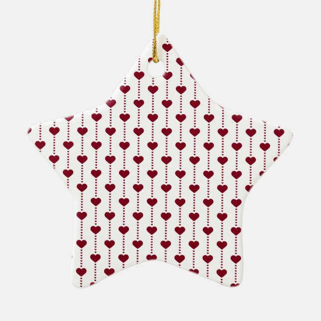 Mönster/Röda örter Julgransprydnad Keramik (Framsidan)